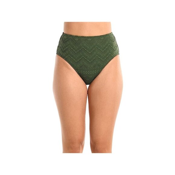 La Blanca Swim Womens 4 Olive Saltwater Sands High-Waist Bottoms NWT - Picture 3 of 9